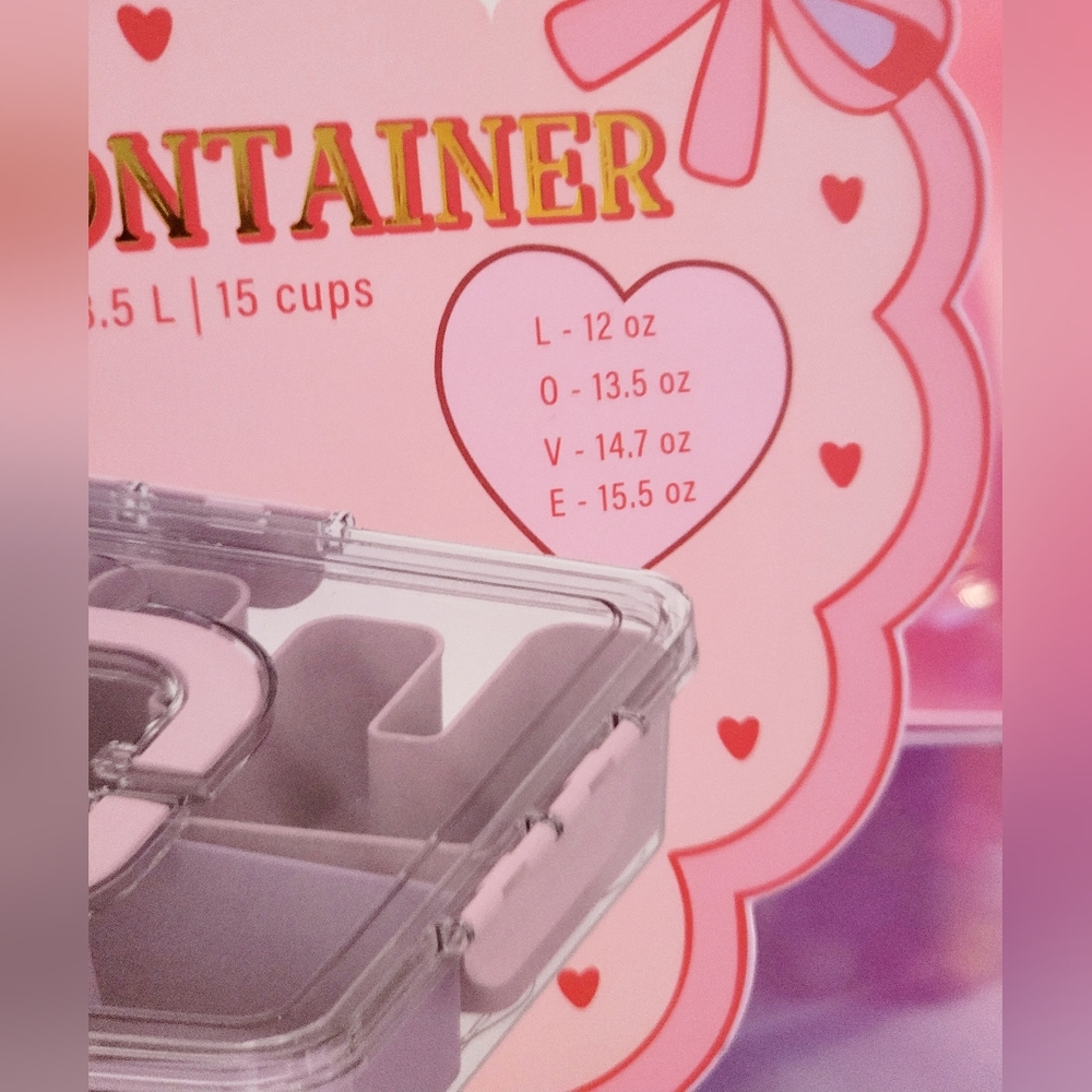 Amor Love 5-Section Snackle Container — Pink & Purple - Picture 4 of 7